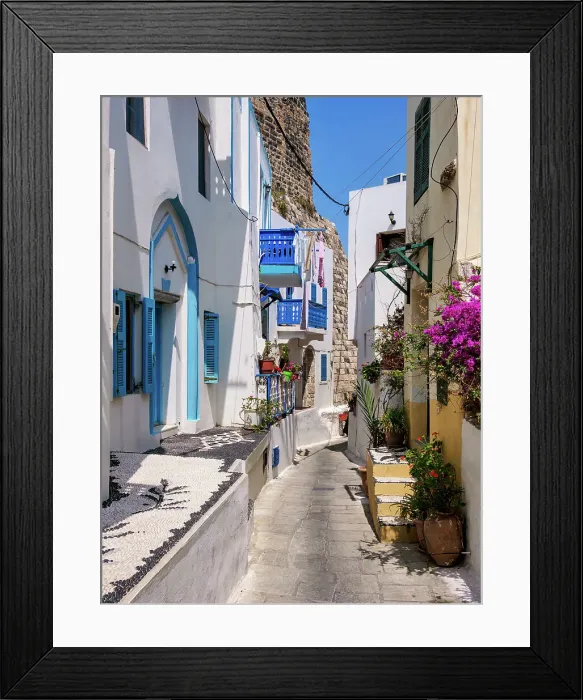 Framed Print : Street of Mandraki Town, Nisyros Island, Dodecanese, Greek Islands, Greece, Europe Framed Print : Street of Mandraki Town, Nisyros Island, Dodecanese, Greek Islands, Greece, Europe
