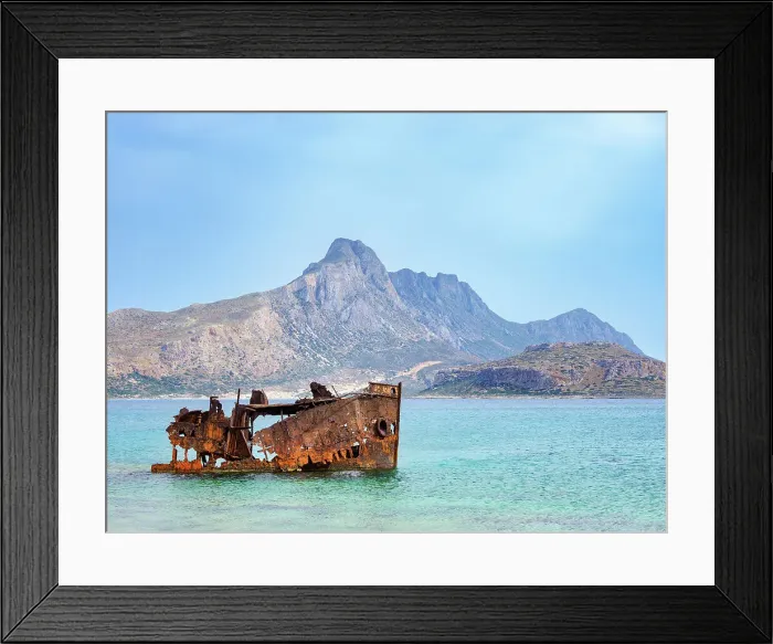 Framed Print : Shipwreck off the coast of Imeri Gramvousa, Chania Region, Crete, Greek Islands, Greece, Europe Framed Print : Shipwreck off the coast of Imeri Gramvousa, Chania Region, Crete, Greek Islands, Greece, Europe