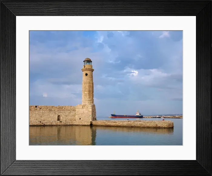 Framed Print : Lighthouse at the Old Venetian Harbour, City of Rethymno, Rethymno Region, Crete, Greek Islands, Greece, Europe Framed Print : Lighthouse at the Old Venetian Harbour, City of Rethymno, Rethymno Region, Crete, Greek Islands, Greece, Europe
