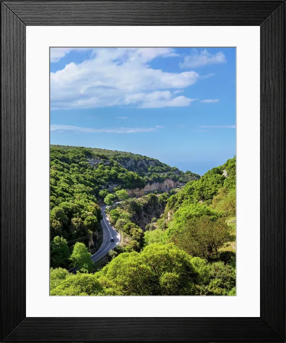 Framed Print : Road to Arkadi Monastery, elevated view, Rethymno Region, Crete, Greek Islands, Greece, Europe Framed Print : Road to Arkadi Monastery, elevated view, Rethymno Region, Crete, Greek Islands, Greece, Europe