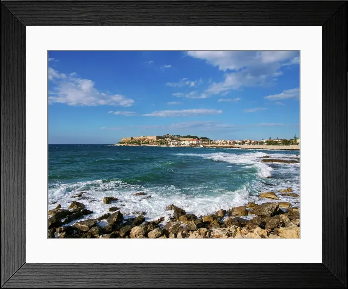 Framed Print : View towards the Venetian Fortezza Castle, City of Rethymno, Rethymno Region, Crete, Greek Islands, Greece, Europe Framed Print : View towards the Venetian Fortezza Castle, City of Rethymno, Rethymno Region, Crete, Greek Islands, Greece, Europe
