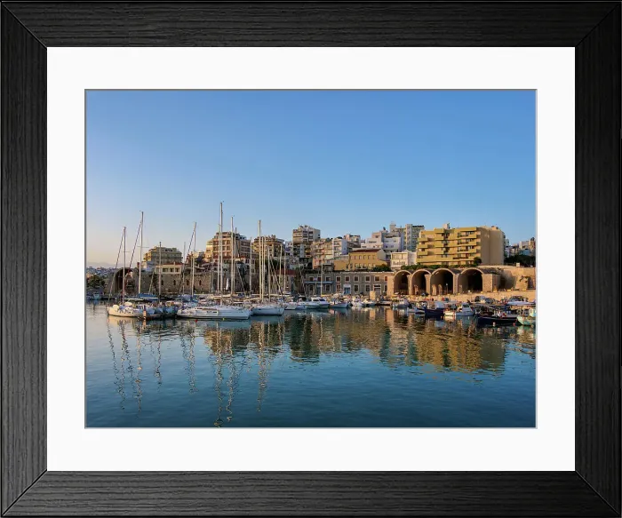 Framed Print : Venetian Dockyards at the Old Port, sunrise, City of Heraklion, Crete, Greek Islands, Greece, Europe Framed Print : Venetian Dockyards at the Old Port, sunrise, City of Heraklion, Crete, Greek Islands, Greece, Europe