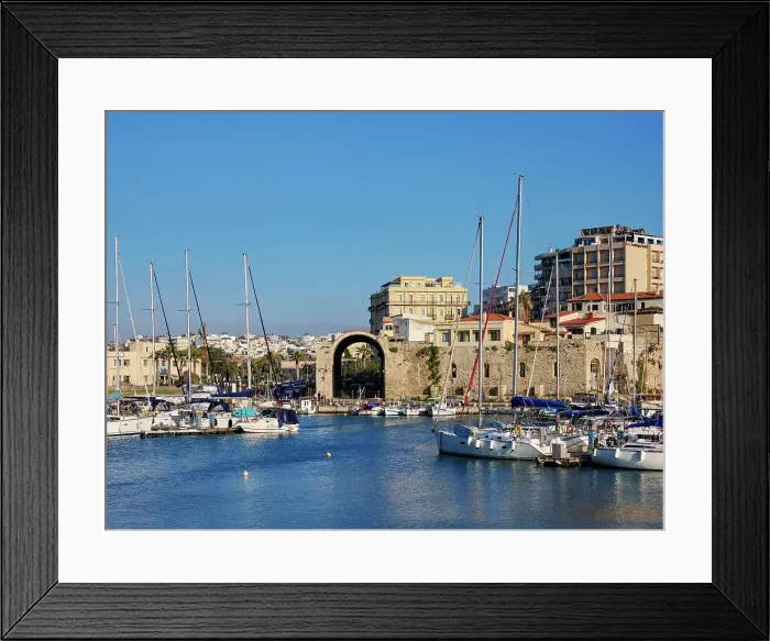 Framed Print : Venetian Dockyards at the Old Port, City of Heraklion, Crete, Greek Islands, Greece, Europe Framed Print : Venetian Dockyards at the Old Port, City of Heraklion, Crete, Greek Islands, Greece, Europe