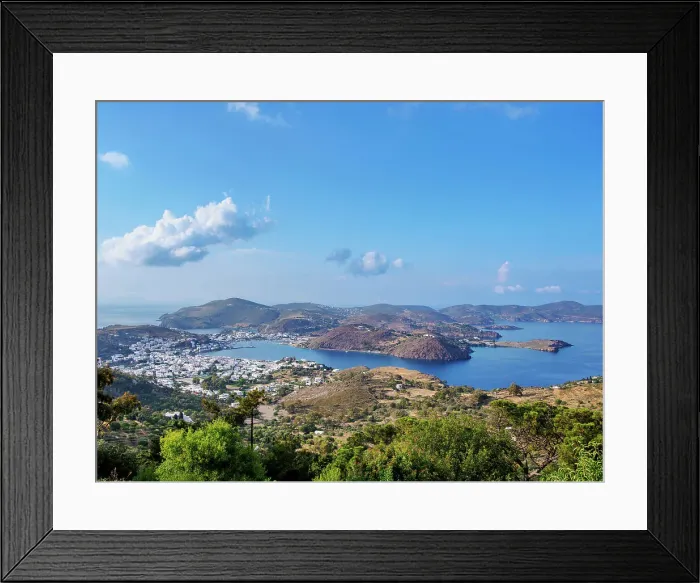 Framed Print : Landscape of Patmos Island, Dodecanese, Greek Islands, Greece, Europe Framed Print : Landscape of Patmos Island, Dodecanese, Greek Islands, Greece, Europe