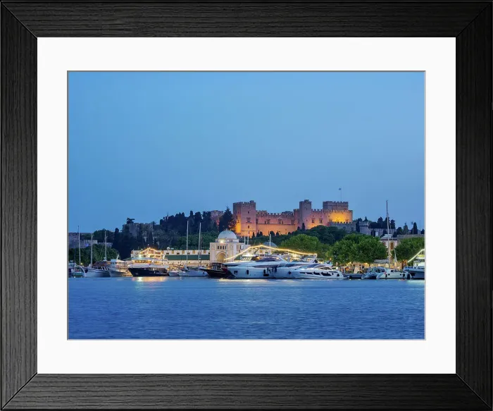Framed Print : Palace of the Grand Master of the Knights of Rhodes at dusk, UNESCO World Heritage Site, Medieval Old Town, Rhodes City, Rhodes Island, Dodecanese, Greek Islands, Greece, Europe Framed Print : Palace of the Grand Master of the Knights of Rhodes at dusk, UNESCO World Heritage Site, Medieval Old Town, Rhodes City, Rhodes Island, Dodecanese, Greek Islands, Greece, Europe