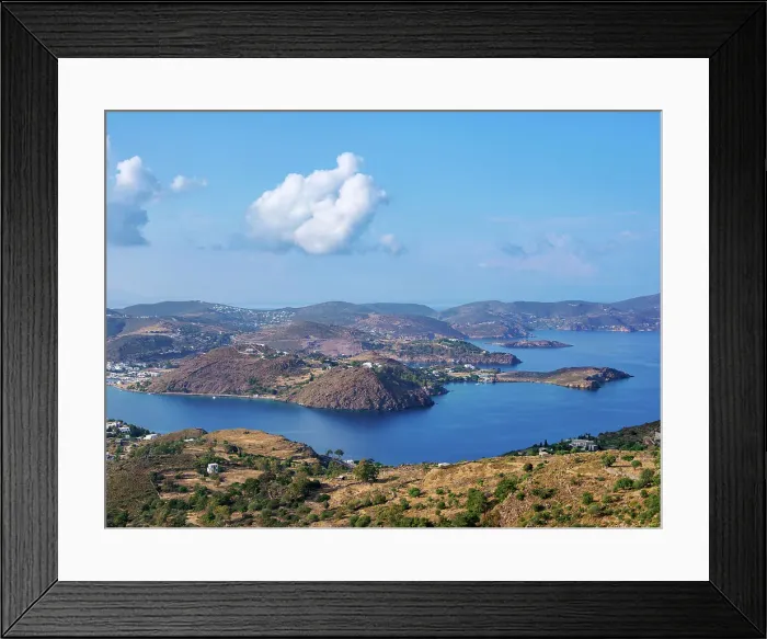 Framed Print : Landscape of Patmos Island, Dodecanese, Greek Islands, Greece, Europe Framed Print : Landscape of Patmos Island, Dodecanese, Greek Islands, Greece, Europe