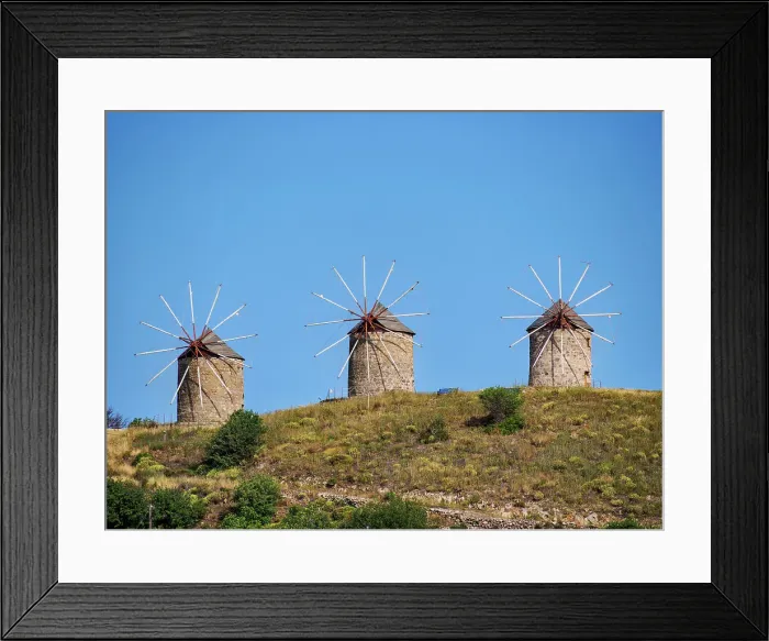 Framed Print : Windmills of Patmos Chora, Patmos Island, Dodecanese, Greek Islands, Greece, Europe Framed Print : Windmills of Patmos Chora, Patmos Island, Dodecanese, Greek Islands, Greece, Europe