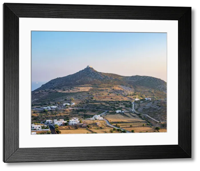 Framed Print : View towards the hill with Prophet Elias Church, Patmos Island, Dodecanese, Greek Islands, Greece, Europe Framed Print : View towards the hill with Prophet Elias Church, Patmos Island, Dodecanese, Greek Islands, Greece, Europe