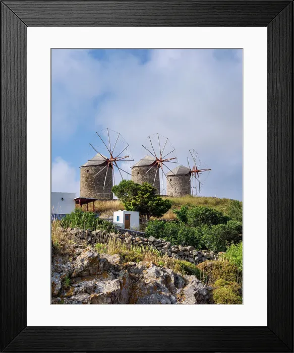 Framed Print : Windmills of Patmos Chora, Patmos Island, Dodecanese, Greek Islands, Greece, Europe Framed Print : Windmills of Patmos Chora, Patmos Island, Dodecanese, Greek Islands, Greece, Europe
