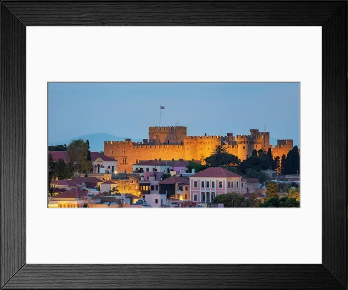 Framed Print : Palace of the Grand Master of the Knights of Rhodes at dusk, UNESCO World Heritage Site, Medieval Old Town, Rhodes City, Rhodes Island, Dodecanese, Greek Islands, Greece, Europe Framed Print : Palace of the Grand Master of the Knights of Rhodes at dusk, UNESCO World Heritage Site, Medieval Old Town, Rhodes City, Rhodes Island, Dodecanese, Greek Islands, Greece, Europe
