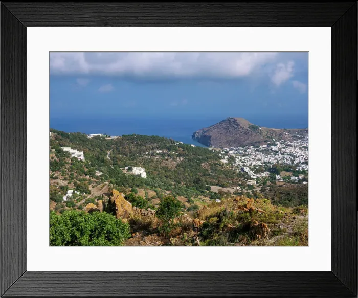 Framed Print : View towards the Cave of the Apocalypse Church, Patmos Island, Dodecanese, Greek Islands, Greece, Europe Framed Print : View towards the Cave of the Apocalypse Church, Patmos Island, Dodecanese, Greek Islands, Greece, Europe