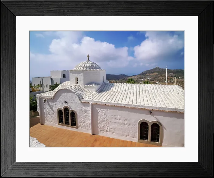 Framed Print : Church of Panagia i Diasozousa, Virgin Mary the Saviour, elevated view, Patmos Chora, Patmos Island, Dodecanese, Greek Islands, Greece, Europe Framed Print : Church of Panagia i Diasozousa, Virgin Mary the Saviour, elevated view, Patmos Chora, Patmos Island, Dodecanese, Greek Islands, Greece, Europe