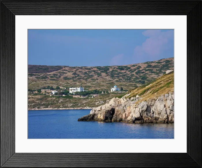 Framed Print : Waterfront of Arki, Arkoi Island, Dodecanese, Greek Islands, Greece, Europe Framed Print : Waterfront of Arki, Arkoi Island, Dodecanese, Greek Islands, Greece, Europe