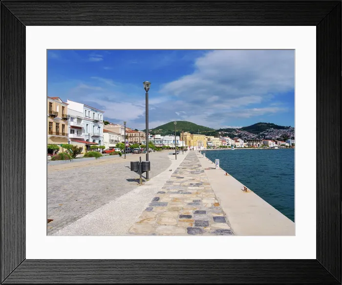 Framed Print : Promenade of Samos Town, Samos Island, North Aegean, Greek Islands, Greece, Europe Framed Print : Promenade of Samos Town, Samos Island, North Aegean, Greek Islands, Greece, Europe