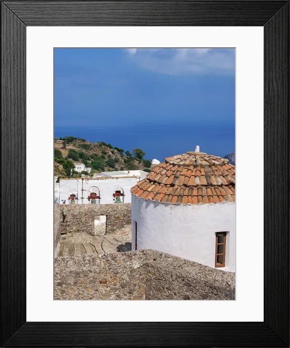 Framed Print : Patmos Chora, elevated view, Patmos Island, Dodecanese, Greek Islands, Greece, Europe Framed Print : Patmos Chora, elevated view, Patmos Island, Dodecanese, Greek Islands, Greece, Europe