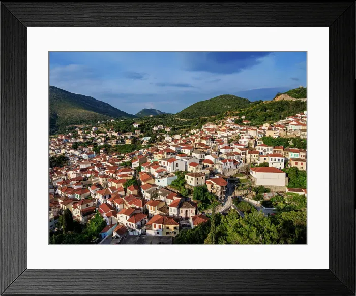 Framed Print : Ano Vathy, elevated view, Samos Town, Samos Island, North Aegean, Greek Islands, Greece, Europe Framed Print : Ano Vathy, elevated view, Samos Town, Samos Island, North Aegean, Greek Islands, Greece, Europe