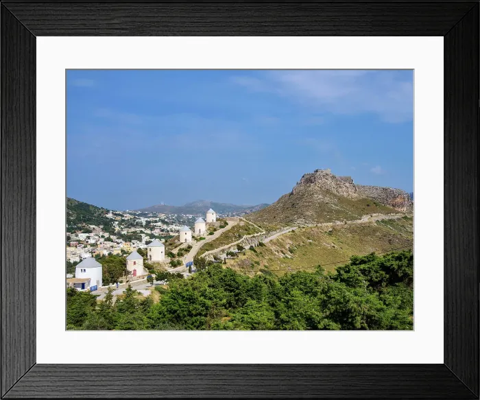 Framed Print : Medieval Castle and Windmills of Pandeli, Leros Island, Dodecanese, Greek Islands, Greece, Europe Framed Print : Medieval Castle and Windmills of Pandeli, Leros Island, Dodecanese, Greek Islands, Greece, Europe