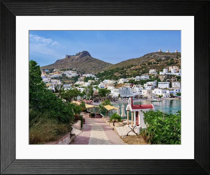 Framed Print : Pandeli Waterfront, Agia Marina, Leros Island, Dodecanese, Greek Islands, Greece, Europe Framed Print : Pandeli Waterfront, Agia Marina, Leros Island, Dodecanese, Greek Islands, Greece, Europe