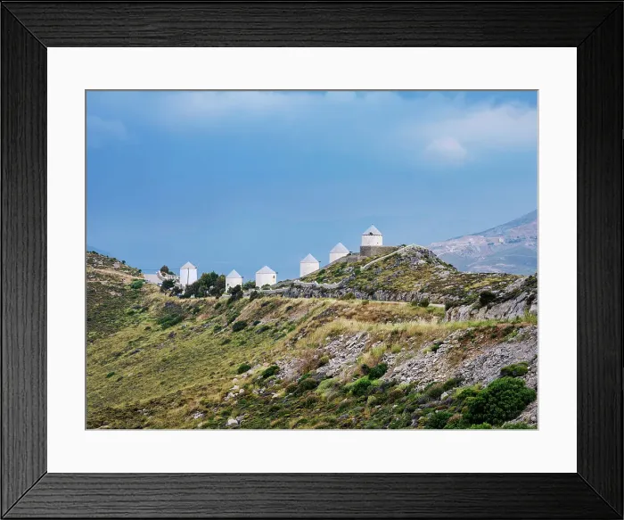 Framed Print : Windmills of Pandeli, Leros Island, Dodecanese, Greek Islands, Greece, Europe Framed Print : Windmills of Pandeli, Leros Island, Dodecanese, Greek Islands, Greece, Europe