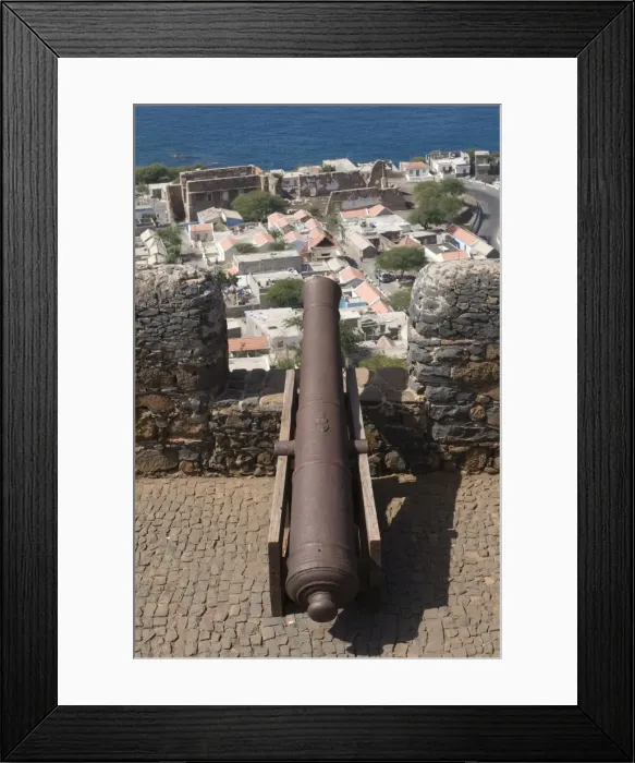 Framed Print : Cannon and loop-hole, Ciudad Velha (Cidade Velha), Santiago, Cape Verde Islands, Africa Framed Print : Cannon and loop-hole, Ciudad Velha (Cidade Velha), Santiago, Cape Verde Islands, Africa