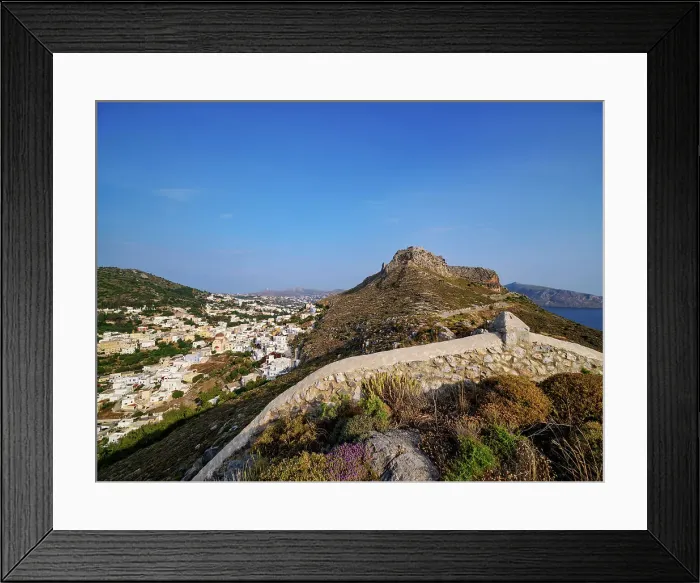 Framed Print : Medieval Castle of Pandeli over Agia Marina, Leros Island, Dodecanese, Greek Islands, Greece, Europe Framed Print : Medieval Castle of Pandeli over Agia Marina, Leros Island, Dodecanese, Greek Islands, Greece, Europe