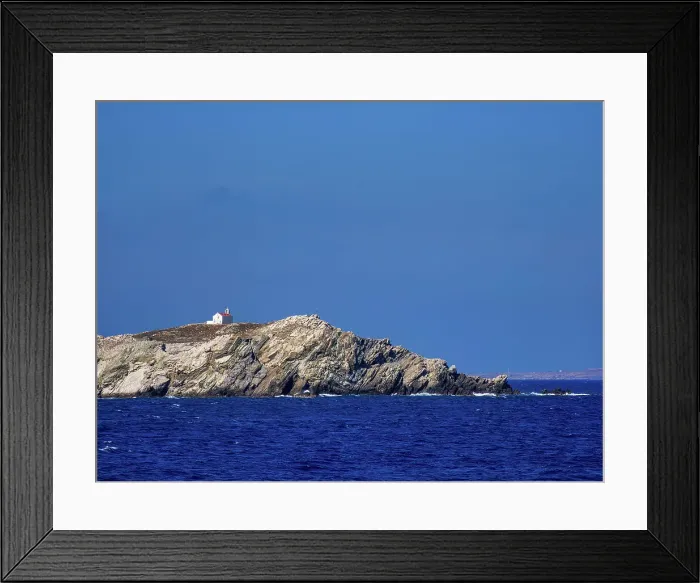 Framed Print : Church of St. George at Mpaos Islet near Mykonos Island, Cyclades, Greek Islands, Greece, Europe