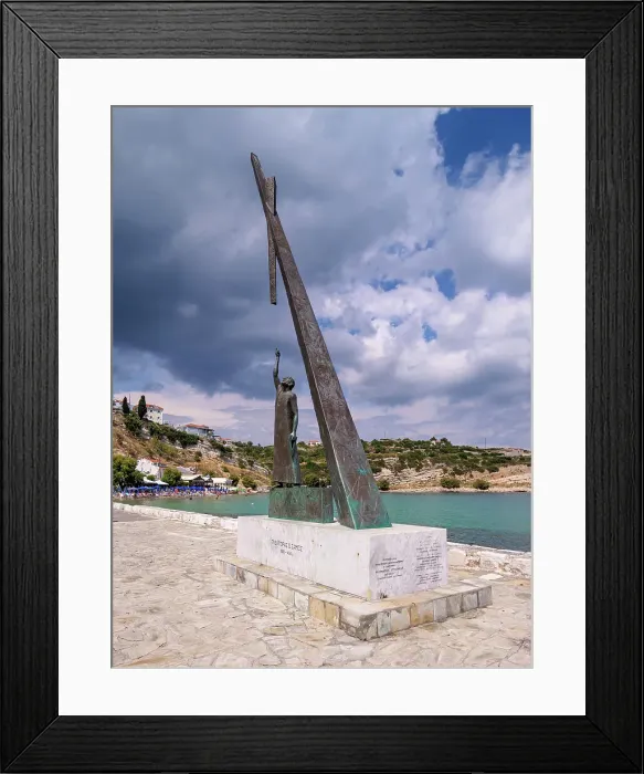Framed Print : Statue of Pythagoras, Port of Pythagoreio, Samos Island, North Aegean, Greek Islands, Greece, Europe Framed Print : Statue of Pythagoras, Port of Pythagoreio, Samos Island, North Aegean, Greek Islands, Greece, Europe