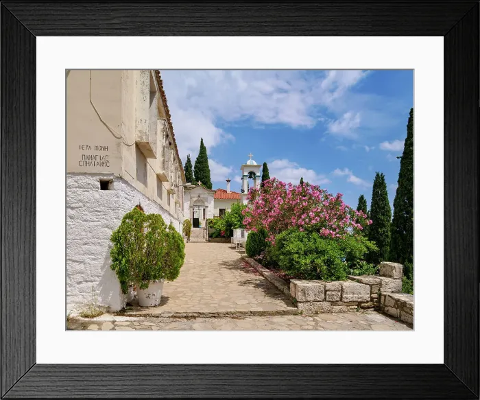 Framed Print : Panagia Spiliani Monastery, Pythagoreio, Samos Island, North Aegean, Greek Islands, Greece, Europe Framed Print : Panagia Spiliani Monastery, Pythagoreio, Samos Island, North Aegean, Greek Islands, Greece, Europe