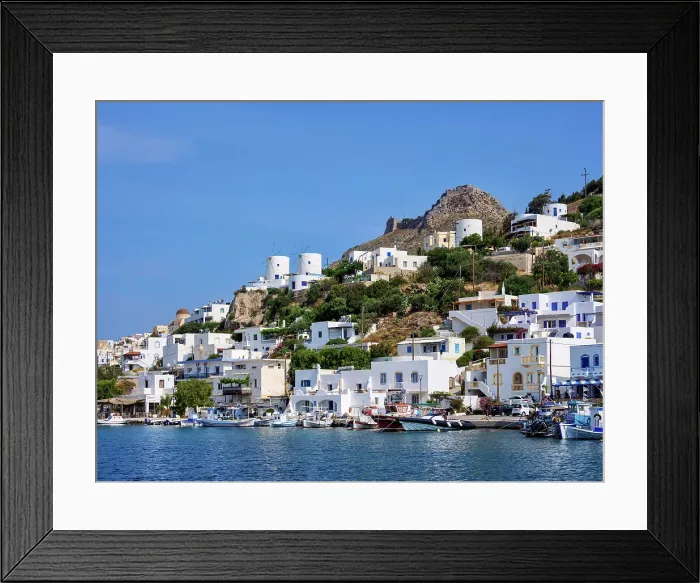 Framed Print : Pandeli Waterfront, Leros Island, Dodecanese, Greek Islands, Greece, Europe Framed Print : Pandeli Waterfront, Leros Island, Dodecanese, Greek Islands, Greece, Europe