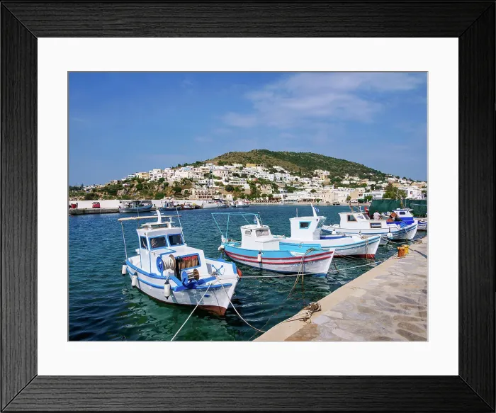 Framed Print : Pandeli Fishing Port, Leros Island, Dodecanese, Greek Islands, Greece, Europe Framed Print : Pandeli Fishing Port, Leros Island, Dodecanese, Greek Islands, Greece, Europe