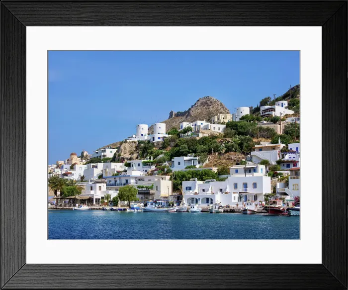 Framed Print : Pandeli Waterfront, Leros Island, Dodecanese, Greek Islands, Greece, Europe Framed Print : Pandeli Waterfront, Leros Island, Dodecanese, Greek Islands, Greece, Europe