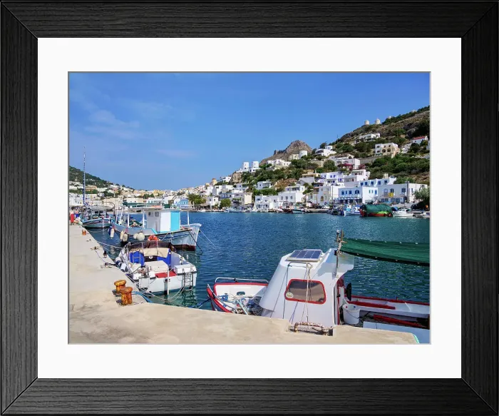 Framed Print : Pandeli Fishing Port, Leros Island, Dodecanese, Greek Islands, Greece, Europe Framed Print : Pandeli Fishing Port, Leros Island, Dodecanese, Greek Islands, Greece, Europe