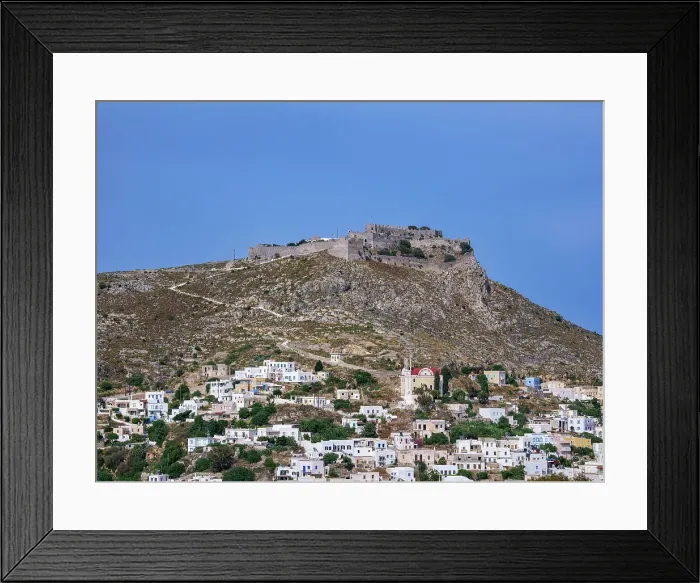 Framed Print : Platanos and Medieval Castle of Pandeli, elevated view, Agia Marina, Leros Island, Dodecanese, Greek Islands, Greece, Europe Framed Print : Platanos and Medieval Castle of Pandeli, elevated view, Agia Marina, Leros Island, Dodecanese, Greek Islands, Greece, Europe