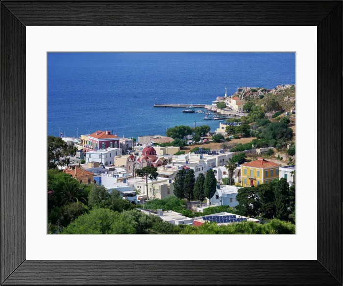 Framed Print : Agia Marina, elevated view, Leros Island, Dodecanese, Greek Islands, Greece, Europe Framed Print : Agia Marina, elevated view, Leros Island, Dodecanese, Greek Islands, Greece, Europe
