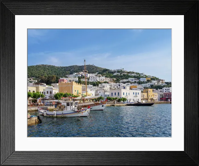 Framed Print : Port in Agia Marina, Leros Island, Dodecanese, Greek Islands, Greece, Europe Framed Print : Port in Agia Marina, Leros Island, Dodecanese, Greek Islands, Greece, Europe