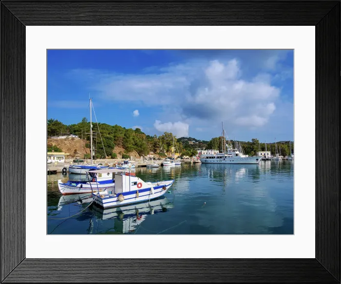 Framed Print : Port in Lakki Town, Leros Island, Dodecanese, Greek Islands, Greece, Europe Framed Print : Port in Lakki Town, Leros Island, Dodecanese, Greek Islands, Greece, Europe