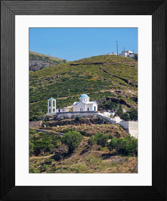 Framed Print : View towards the Agia Triada Church, Fournoi, Fournoi Island, North Aegean, Greek Islands, Greece, Europe