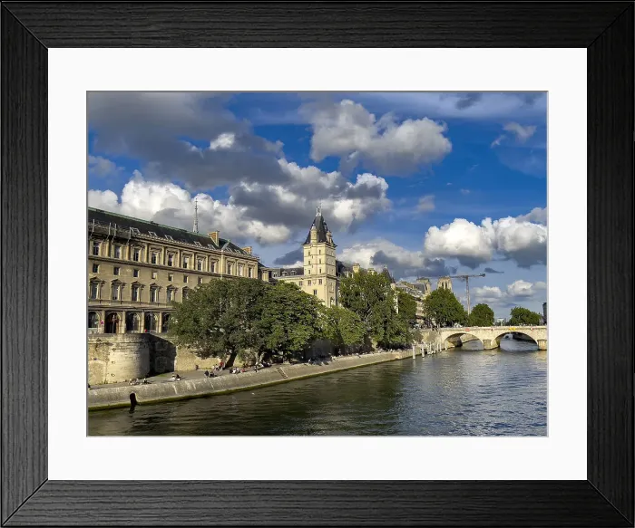 Framed Print : Bank of the River Seine, Ile de la Cite, and Palais de Justice, Paris, France, Europe Framed Print : Bank of the River Seine, Ile de la Cite, and Palais de Justice, Paris, France, Europe