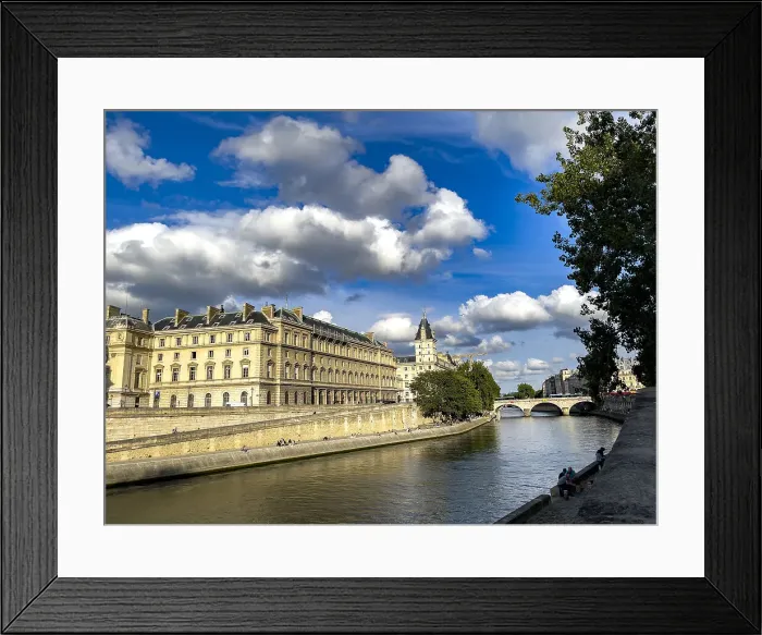 Framed Print : Bank of the River Seine, Ile de la Cite, and Palais de Justice, Paris, France, Europe Framed Print : Bank of the River Seine, Ile de la Cite, and Palais de Justice, Paris, France, Europe