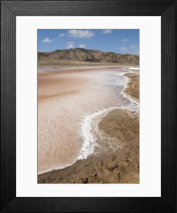 Framed Print : Old salina with salt deposit, Pedro Da Sal, Sal, Cape Verde Islands, Africa