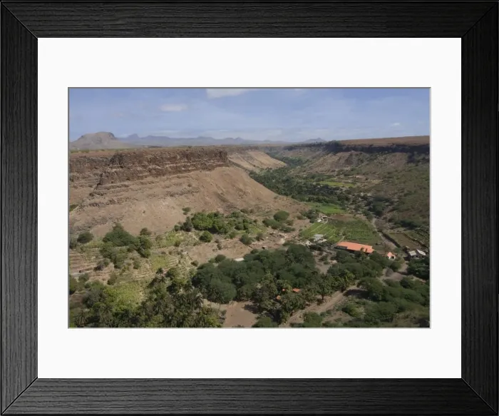 Framed Print : View through valley, Ciudad Velha (Cidade Velha), Santiago, Cape Verde Islands, Africa Framed Print : View through valley, Ciudad Velha (Cidade Velha), Santiago, Cape Verde Islands, Africa