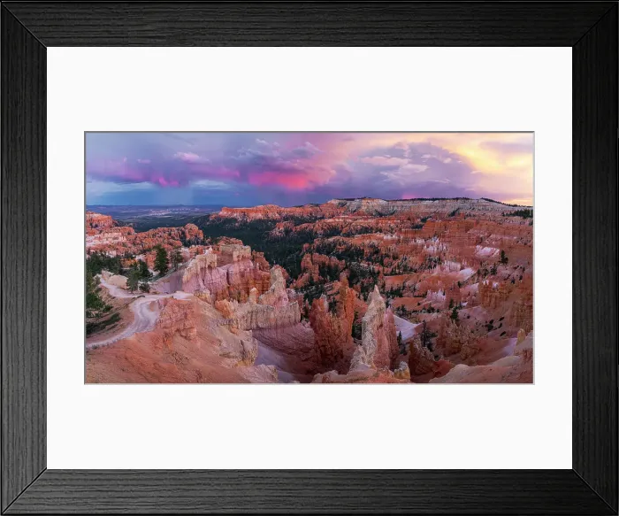 Framed Print : A majestic colorful sky during a summer sunset in Bryce Canyon National Park, Utah, United States of America, North America Framed Print : A majestic colorful sky during a summer sunset in Bryce Canyon National Park, Utah, United States of America, North America