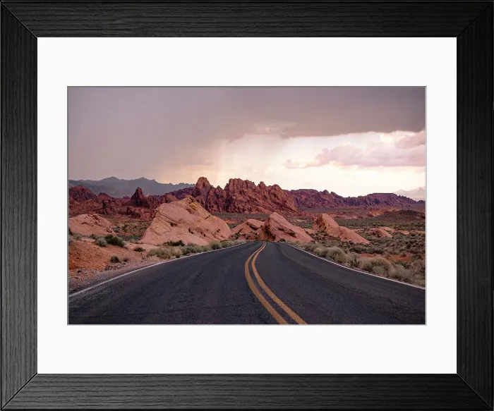 Framed Print : A majestic road crossing the beautiful Valley of Fire, Nevada, United States of America, North America Framed Print : A majestic road crossing the beautiful Valley of Fire, Nevada, United States of America, North America