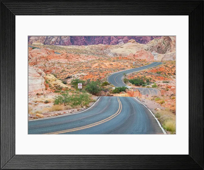 Framed Print : A majestic road crossing the beautiful Valley of Fire, Nevada, United States of America, North America Framed Print : A majestic road crossing the beautiful Valley of Fire, Nevada, United States of America, North America