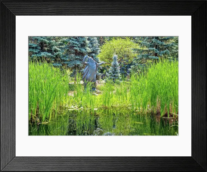 Framed Print : Leo Mol sculpture in the Leo Mol Sculpture Garden in Assiniboine Park, Winnipeg, Manitoba, Canada, North America Framed Print : Leo Mol sculpture in the Leo Mol Sculpture Garden in Assiniboine Park, Winnipeg, Manitoba, Canada, North America