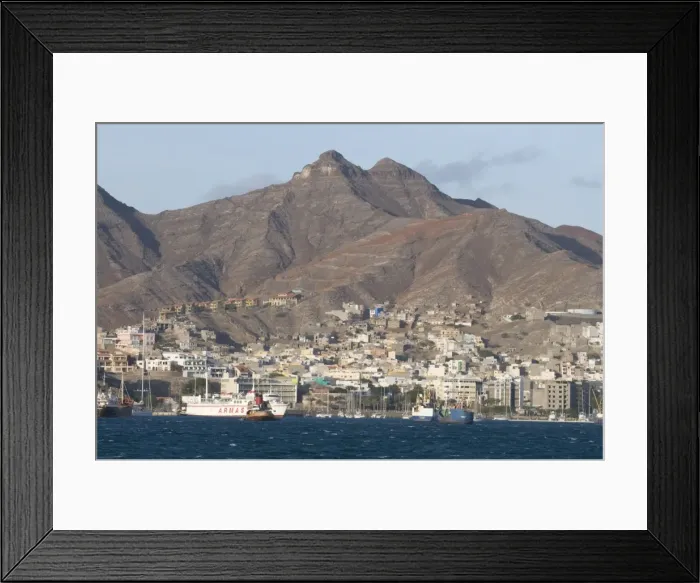 Framed Print : View over fishing port and city, San Vincente, Mindelo, Cape Verde Islands Framed Print : View over fishing port and city, San Vincente, Mindelo, Cape Verde Islands
