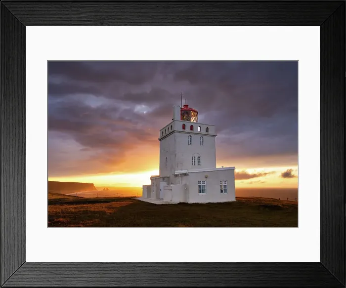 Framed Print : A lighthouse in Dyrholaey on the southern coast of Iceland, Polar Regions Framed Print : A lighthouse in Dyrholaey on the southern coast of Iceland, Polar Regions