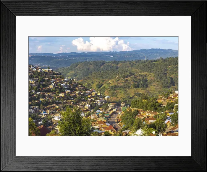 Framed Print : Houses in Bukavu, with Rwanda in the background, Bukavu, Democratic Republic of the Congo (DRC) (Congo), Africa Framed Print : Houses in Bukavu, with Rwanda in the background, Bukavu, Democratic Republic of the Congo (DRC) (Congo), Africa