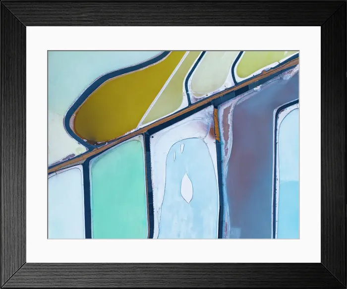 Framed Print : Aerial abstract view taken by drone of Potash Pond during a summer day, Moab, Utah, United States of America, North America Framed Print : Aerial abstract view taken by drone of Potash Pond during a summer day, Moab, Utah, United States of America, North America