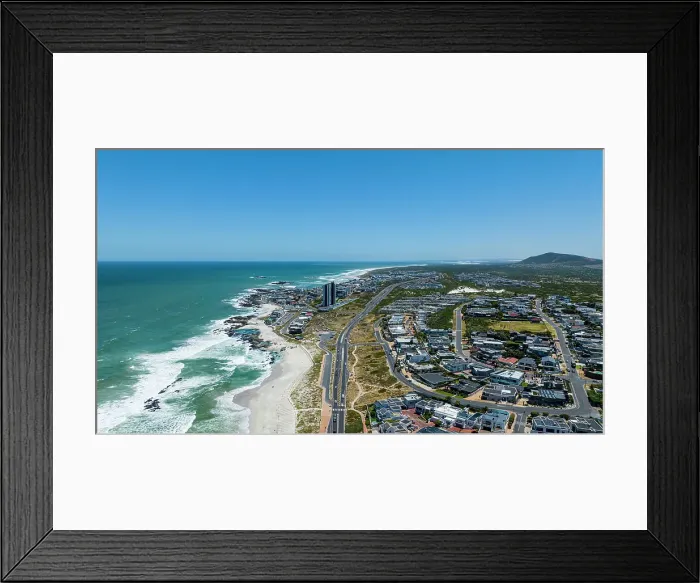 Framed Print : Aerial of Bloubergstrand Beach, Table Bay, Cape Town, South Africa, Africa Framed Print : Aerial of Bloubergstrand Beach, Table Bay, Cape Town, South Africa, Africa